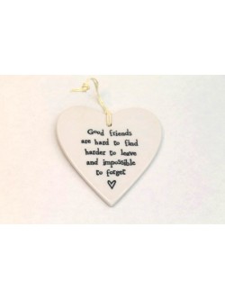 East of India 'Good Friends' Porcelain Heart